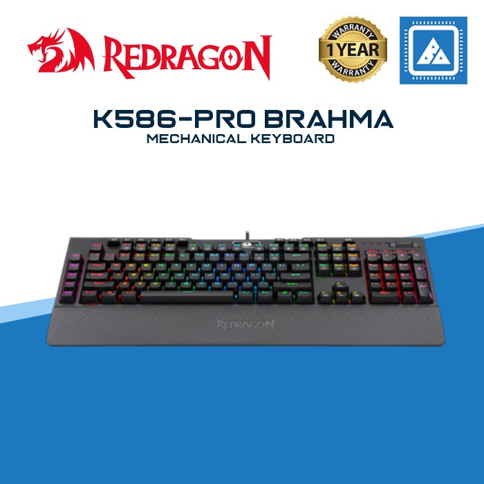 REDRAGON BRAHMA RGB OPTICAL-MECHANICAL GAMING KEYBOARD W/ MULTIMEDIA KEYS (BLUE SWITCH) REDRAGON BRAHMA RGB OPTICAL-MECHANICAL GAMING KEYBOARD W/ MULTIMEDIA KEYS (BLUE SWITCH)